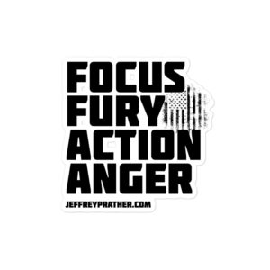 FOCUS, FURY, ACTION, ANGER STICKERS